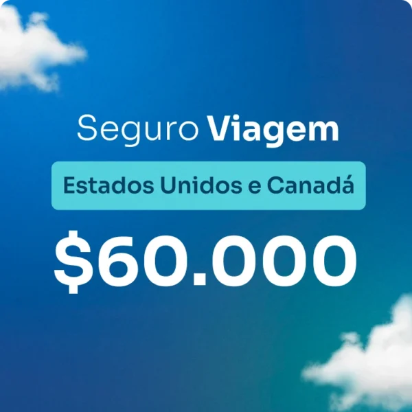 Seguro Viagem - Estados Unidos e Canadá $60.000