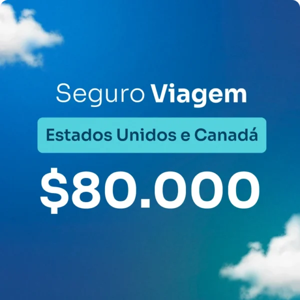 Seguro Viagem - Estados Unidos e Canadá $80.000